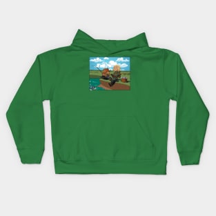 Lazy Day Fishing Kids Hoodie